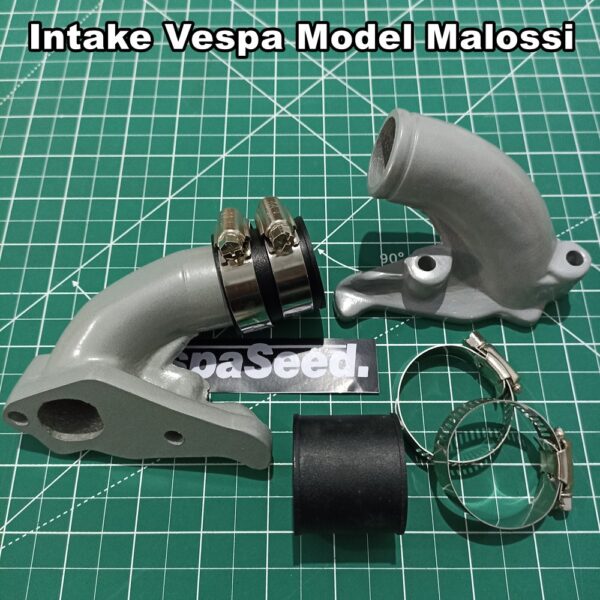 โมเดลท่อไอเสีย Vespa Malossi พร้อมยาง และแคลมป์