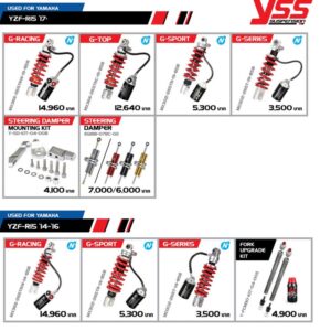 Pre Order โช้ค YSS สำหรับYamaha YZF R15 มีให้เลือกหลายรุ่น พร้อมประกัน 1 ปี By Motofiix