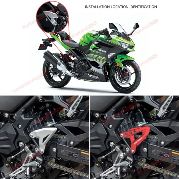 แผ่นป้องกันที่พักเท้า สําหรับรถจักรยานยนต์ Kawasaki Ninja400 Z400