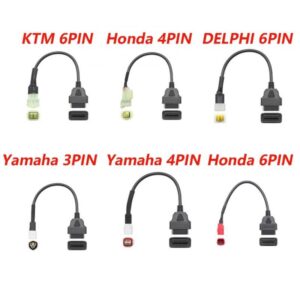 มาใหม่ สายอะแดปเตอร์วินิจฉัยรถจักรยานยนต์ Yamaha Honda DELPHI KTM OBD2 16PIN 3PIN 4PIN หรือ 6PIN เป็น OBDII 16PIN OBD