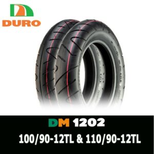 ยางมอเตอร์ไซค์DUROขอบ12 ขนาด 100/90-12&110/90-12(ไม่ใช้ยางใน)DM1202F