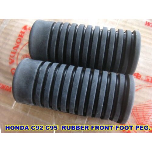 SOFT RUBBER FRONT FOOT PEG SET PAIR Fit For HONDA BENLY C92 C95 CA92 CA95 // ยางพักเท้ากน้า