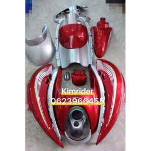 ชุดสี สกู้ปปี้ ไอ ตัวเก่า เฟรม Honda scoopy i old model รถปี 2009-2011 ครบชุด 15 ชิ้น สีแดงแก้วไส้บอร์นลายเส้น