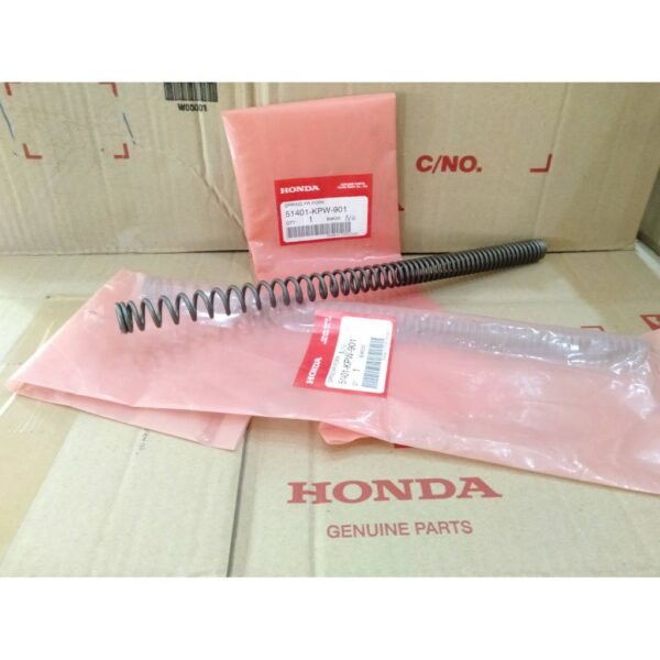 สปริงโช้คหน้า ของแท้ศูนย์ 1คู่ Honda เวฟ125s เวฟ125r  wave100s ยูบ๊อก ดรีม125  รหัสอะไหล่ 51401-KPW-901=2