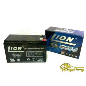 Battery แบตเตอรี่ LION 12V-7Ah (HGL12V-7AH) แบตแห้ง 12v7 / แบตเตอรี่ 12v7 / 12v7ah