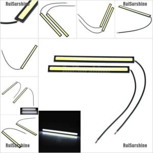 Ruisurshine❥ ไฟเดย์ไลท์ LED Cob 12V Drl สว่างมาก กันน้ํา สีขาว สําหรับ 2