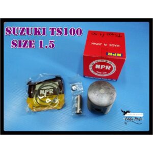 PISTON SET size 1.5  Fit For SUZUKI TS100 // ชุดลูกสูบขนาด1.5 ครบเซ็ท