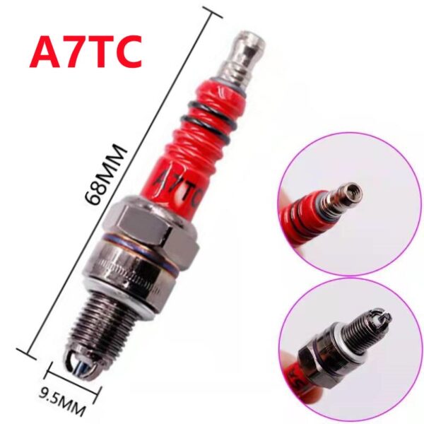 A7TC-หัวเทียนมอเตอร์ไซต์ประสิทธิภาพสูงTriple Electrodeเปลี่ยนสำหรับ50CC-150CC