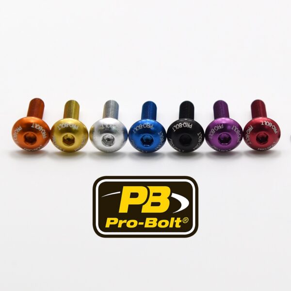 Pro-Bolt อลูมิเนียม หัวโดม สกรีนโลโก้  M5x16mm XL