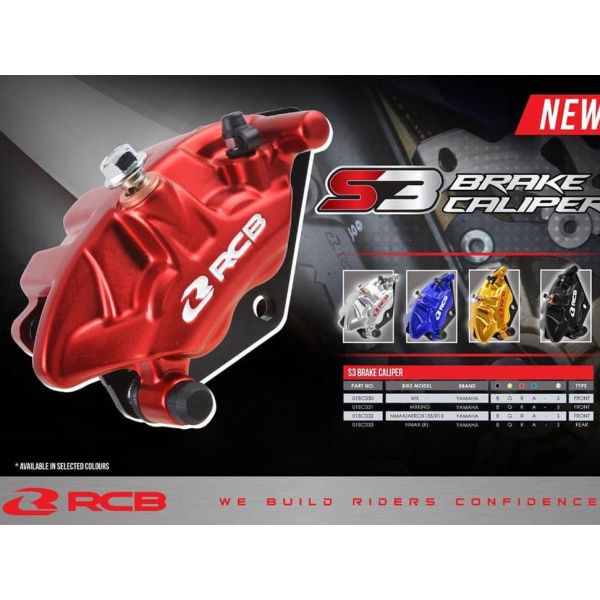 44.ปั้มดิสหน้า ล่าง แถมผ้าเบรค รุ่น N-MAX AEROX R15 RCB CALIPER S3 SERIES Y15ZR / RacingBoy RCB ปั้มล่าง