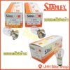 หลอดไฟหน้า หลอดไฟท้าย ยี่ห้อ Stanley รถมอเตอร์ไซค์ แป้นเล็ก 2 จุด ของแท้ 100% (1 กล่อง)