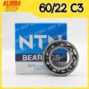 60/22 C3 ลูกปืนเม็ดกลมร่องลึก ฝาเปิด (DEEP GPOOVE BALL BEARINGS) ขนาด 22mm x 44mm x 12mm