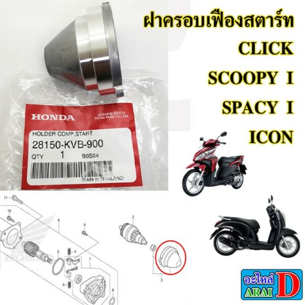 ฝาครอบเฟืองสตาร์ท (แท้ศูนย์) HONDA click