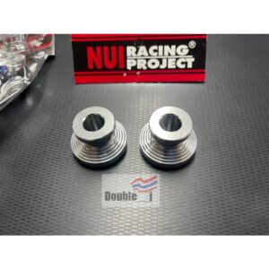 Nui racing บูทล้อหน้าอลูมิเนียมสีเงิน ใส่รถ เวฟ125s  เวฟ125 i บังลม ***ราคาต่อคู่