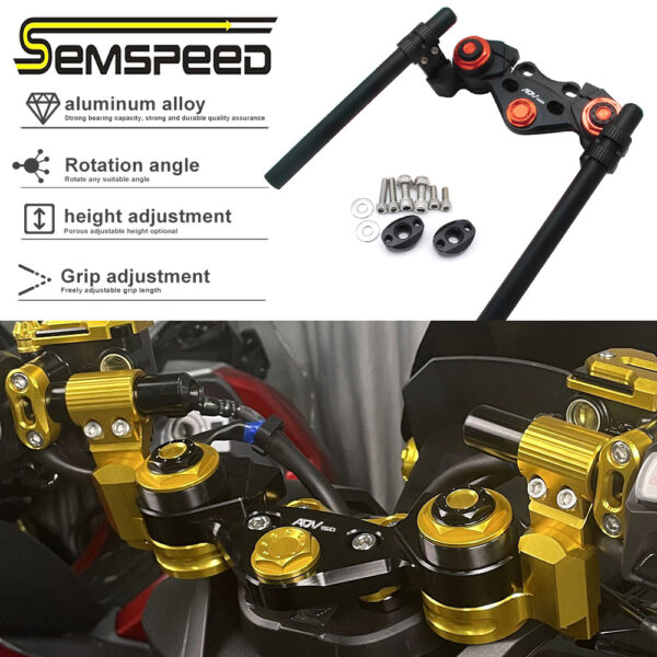 【SEMSPEED】คลิปติดแฮนด์รถมอเตอร์ไซค์ 22 มม. ปรับได้ สําหรับ Honda ADV150 ADV 150 2019-2023