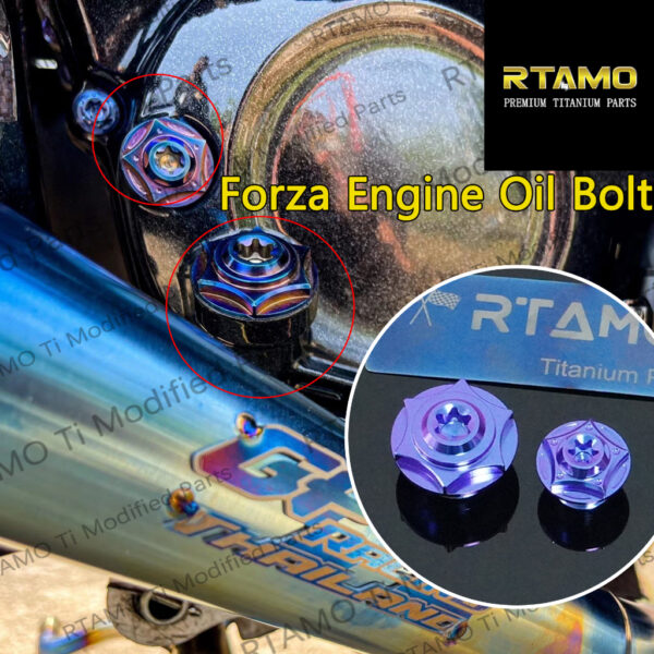 RTAMO ไทเทเนียม Gr5 สลักเกลียวน้ํามันเครื่อง Forza 300 Forza 350 ขายโดยหนึ่งคู่