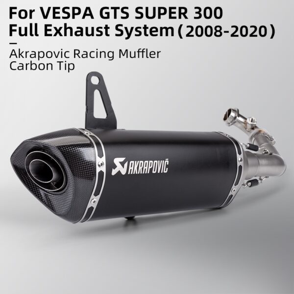 Pr2 ท่อไอเสียรถจักรยานยนต์ คุณภาพสูง สําหรับ vespa super gts 300 2008 2017 2018 2019 2020 gts300