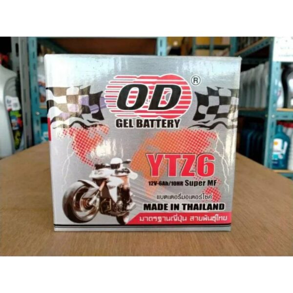 แบตเตอรี่มอเตอร์ไซค์ OD YTZ6(12V6Ah)แบตแห้ง สำหรับCBR150