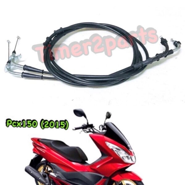 Pcx150 (15) LED สายคันเร่ง ** ชุดไป - กลับ **  อย่างดี