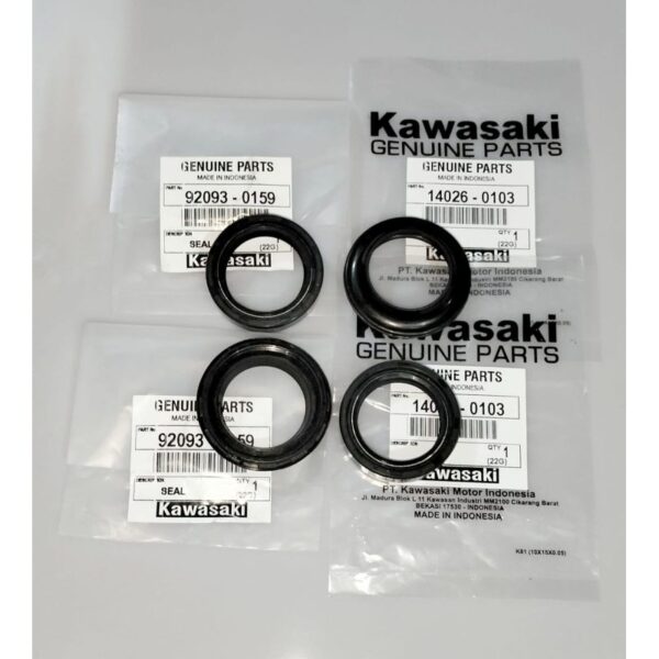 KAWASAKI ชุดโช๊คอัพฝาหน้า สีเทา KLX DTRACKER KLX BF USD SET 4 ชิ้น