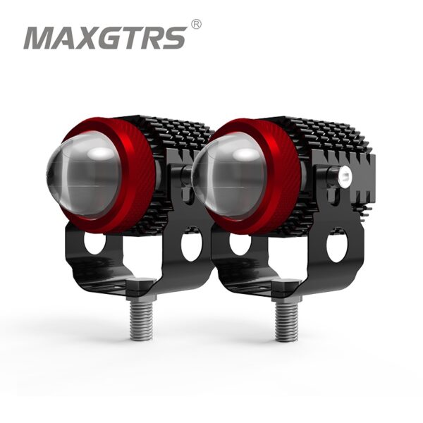 Maxgtrs ไฟหน้าโปรเจคเตอร์ LED 60W ขนาดเล็ก สว่างมาก สําหรับรถจักรยานยนต์ ATV 2 ชิ้น