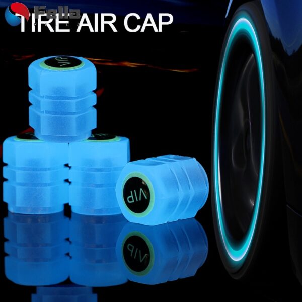 VIP Logo Tire Luminous Valve Cap Car Motorcycles Bike Tyre Nozzle Glowing Caps Decoration Dustproof Cover Auto Accessories