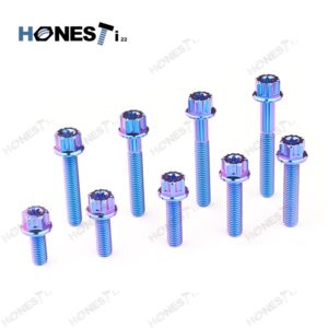 Honesti22 Titanium alloy Bolts M8×15-60mm/1.25P  CNC head screws Brake Caliper Bolt