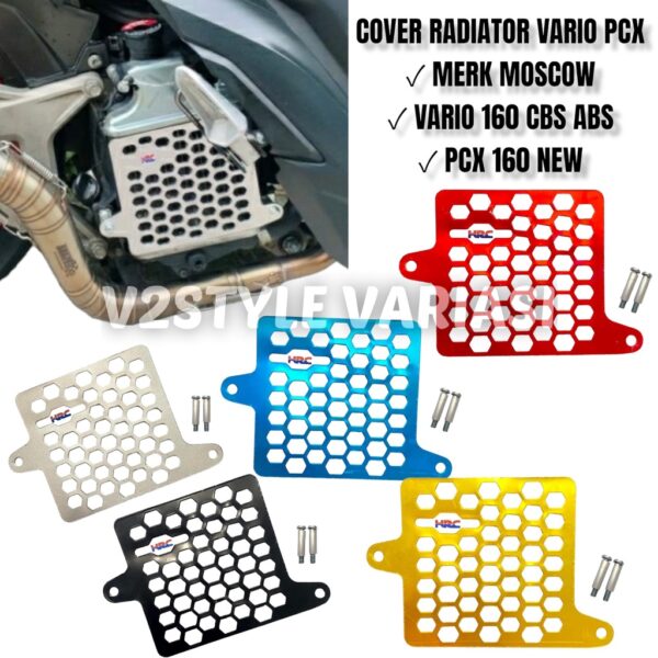 ฝาครอบหม้อน้ํา อลูมิเนียม CNC HRC VARIO 160 ABS CBS PCX 160 NEW VARIO 160 NEW Cap COVER RADIATOR VARIO 160 NEW ABS CBS PCX 160