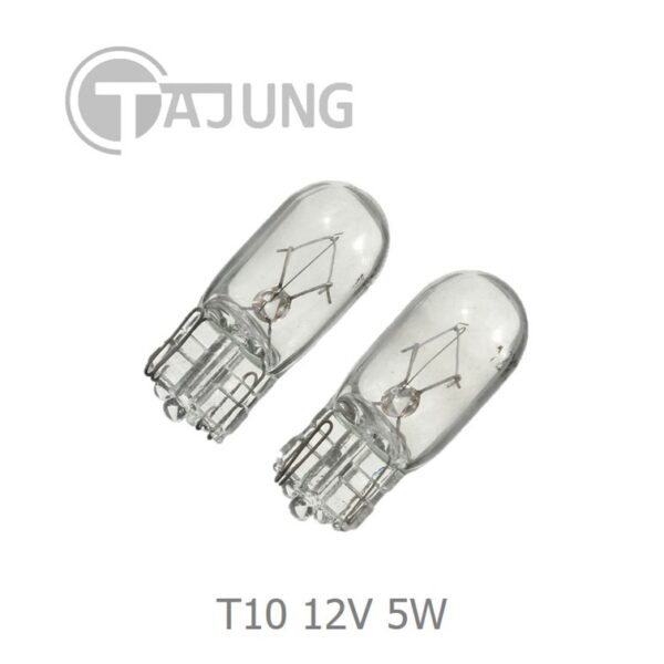 หลอดไฟหรี่ ไฟส่องป้ายทะเบียน  T10 12V 5W รถยนต์-มอเตอร์ไซค์ (1 หลอด)