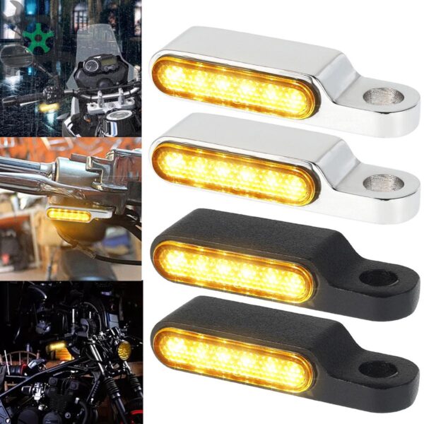 ไฟเลี้ยว LED ขนาดเล็ก สําหรับติดแฮนด์รถมอเตอร์ไซค์ SHOPCYC7445 2 ชิ้น