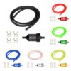 Motorcycle inner Fuel Filter Gasoline Filters + Petrol Fuel Line Hose+Tubing Spring Clips Moto Scooter Dirt Bike