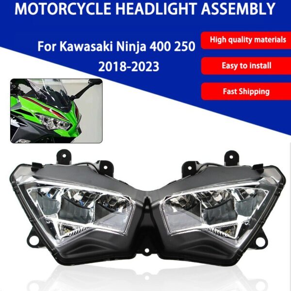 ชุดประกอบไฟหน้ารถจักรยานยนต์ LED สําหรับ Kawasaki Ninja 400 250 NINJA400 2018 2019 2020 2021 2023 636