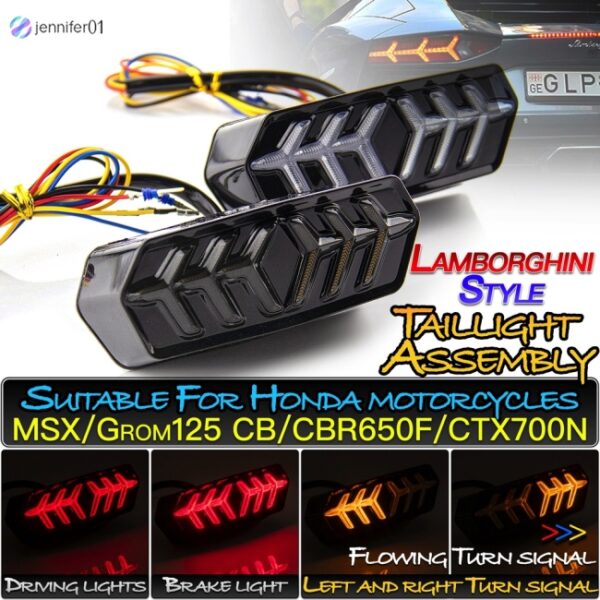 Jen ไฟท้ายรถจักรยานยนต์ Led สําหรับ Honda MSX125 CBR650F CTX700