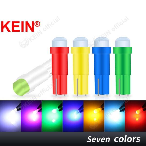 Kein หลอดไฟแดชบอร์ด Led T5 W3W 73 74 1721 COB 509T สําหรับรถยนต์ รถจักรยานยนต์