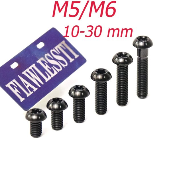 Flawless-ti Gr5 กรอบป้ายทะเบียนรถยนต์ ไทเทเนียม M5×10 12 14 20