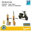 โช๊ค Öhlins Vespa Sprint - PRIMAVERA 125-150cc PI801-PI802 สปริงเหลือง-ซับแทงค์ทอง