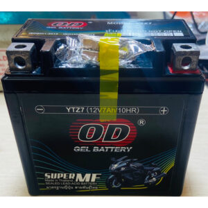 แบตเตอรี่ OD รุ่น YTZ7 12V7Ah/10HR  ใช้กับรถ Click-125i/ Click-150i/ PCX 150 เก่า/ PCX 2018/ Scoopy i ใหม่