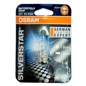 หลอดไฟหน้ารถมอเตอร์ไซค์ ขั้ว M5 OSRAM SILVERSTAR รหัส 62337SVS