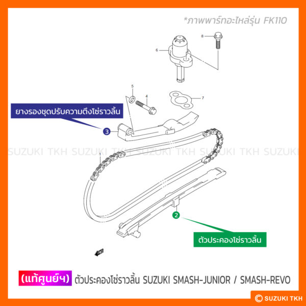 ยางรองชุดปรับความตึงฯ SUZUKI SMASH-JUNIOR / REVO (สินค้ามีตัวเลือกกรุณาอ่านรายละเอียด)