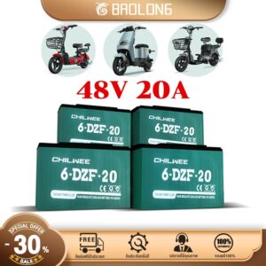 BAOLONG CHILWEE นำเข้าแบตเตอรี่กรดตะกั่ว 48V12A/20A เหมาะสำหรับรถจักรยานยนต์ไฟฟ้าและจักรยานไฟฟ้าส่วนใหญ่