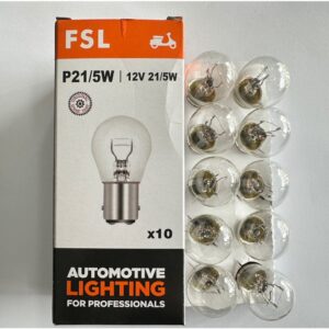 หลอดไฟท้ายรถมอเตอร์ไซค์FSL 12V 21/5W กล่อง 10หัว