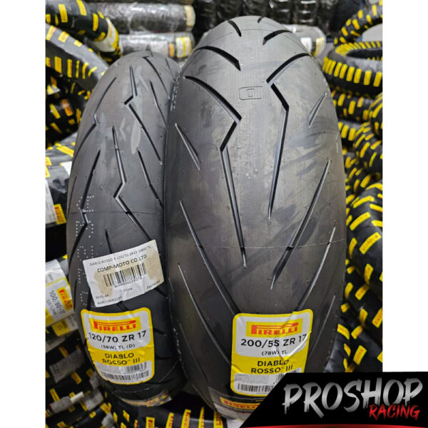 ส่งฟรี ยาง PIRELLI DIABRO ROSSO III ขนาด 120-240 ขอบ 17